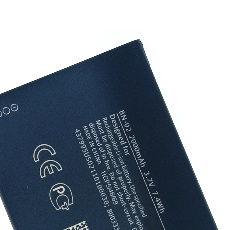 100% Original 2000mAh BN-02 Battery For Nokia XL 4G RM-1030 RM-1042 RM-1061 Phone New High quality battery+Tracking number