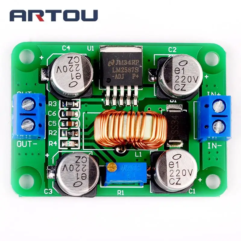 LM2587 DC-DC 3.5V-30V To 4V-40V Step Up Power Supply Module Adjustable 5A Boost Converter Voltage Regulator Board For Arduino