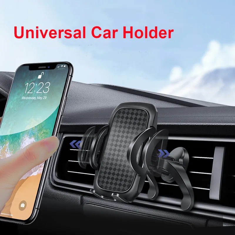 Air Vent Clip Mount Car Phone Holder Stand For Sony Xperia 1 5 10 V,Google Pixel 8 7 6 Pro 7A 6A,ZTE Blade A52 A73,ALCATEL 1s 3L