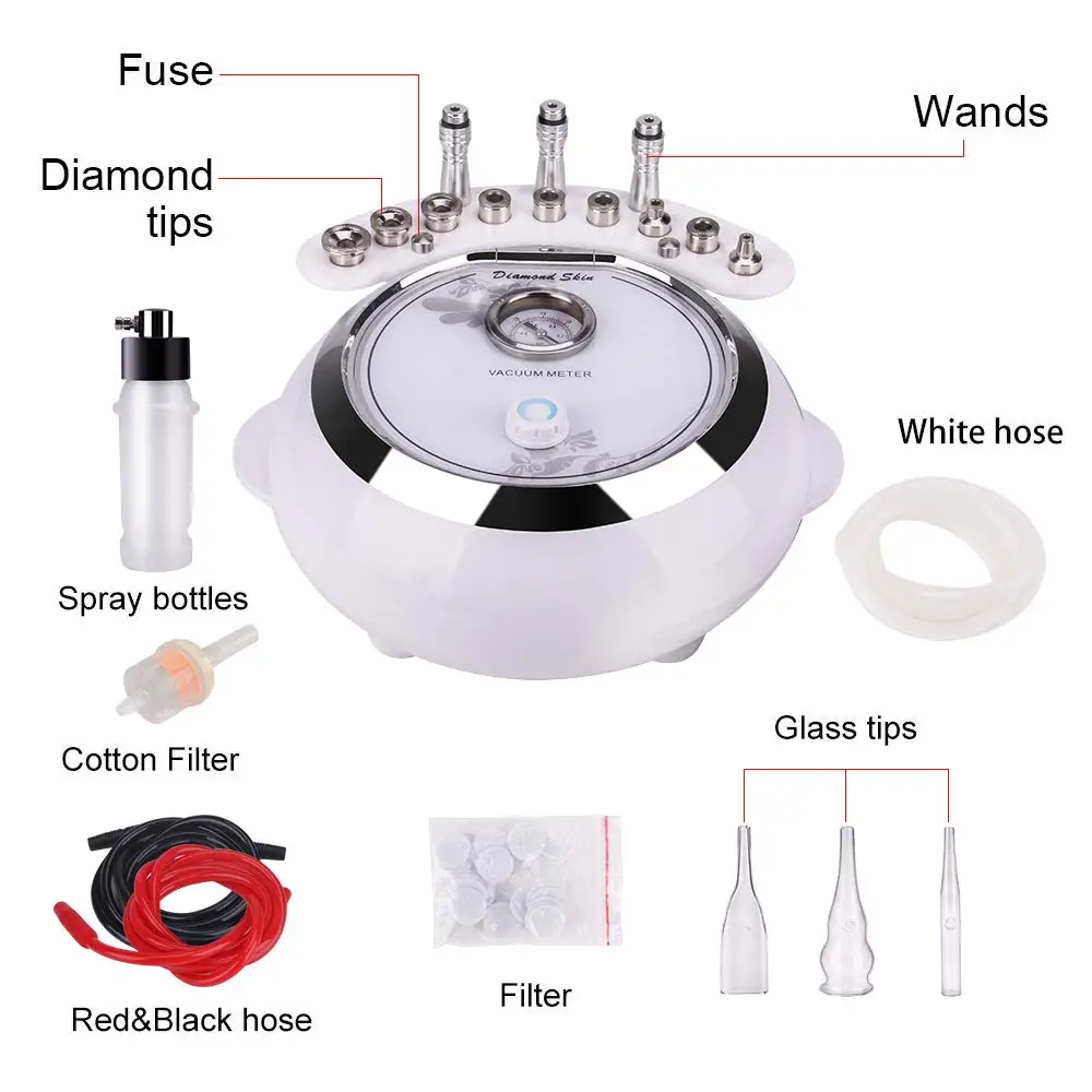 Diamant Microdermabrasie Dermabrasie Machine Thuisgebruik Gezicht Vacuüm Huidverzorging Machine Mee-eter Rimpel Peeling Apparatuur