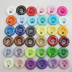 NBNNEG 30Pcs Multicolors 18MM Round Buttons Resin Decorative Scrapbooking Botoes Tailor Garment Sewing Accessory