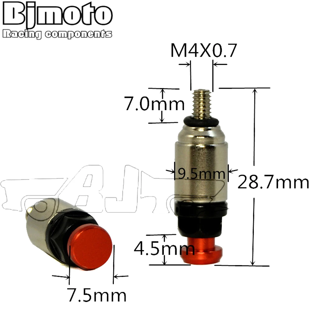 Motorcycle Aluminum Brass Front Fork Bleeder Air Valves For duke300 900 950 1290 adventure Motorbikes M4x0.7 M5x0.8 Fork screws