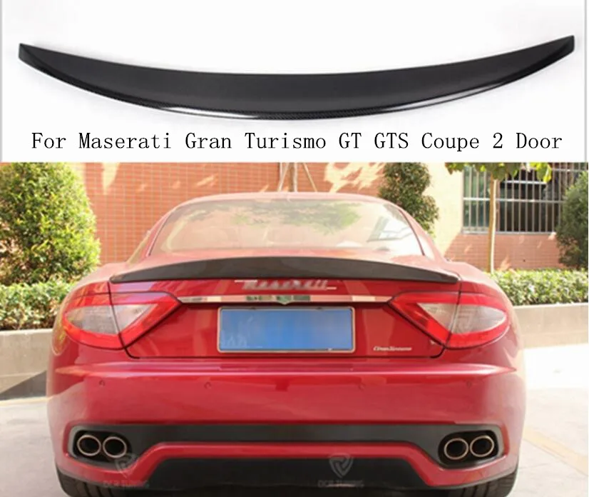 Carbon Fiber Car Rear Wing Trunk Lip Spoilers Fits For Maserati Gran Turismo GT GTS Coupe 2 Door 2011-2017