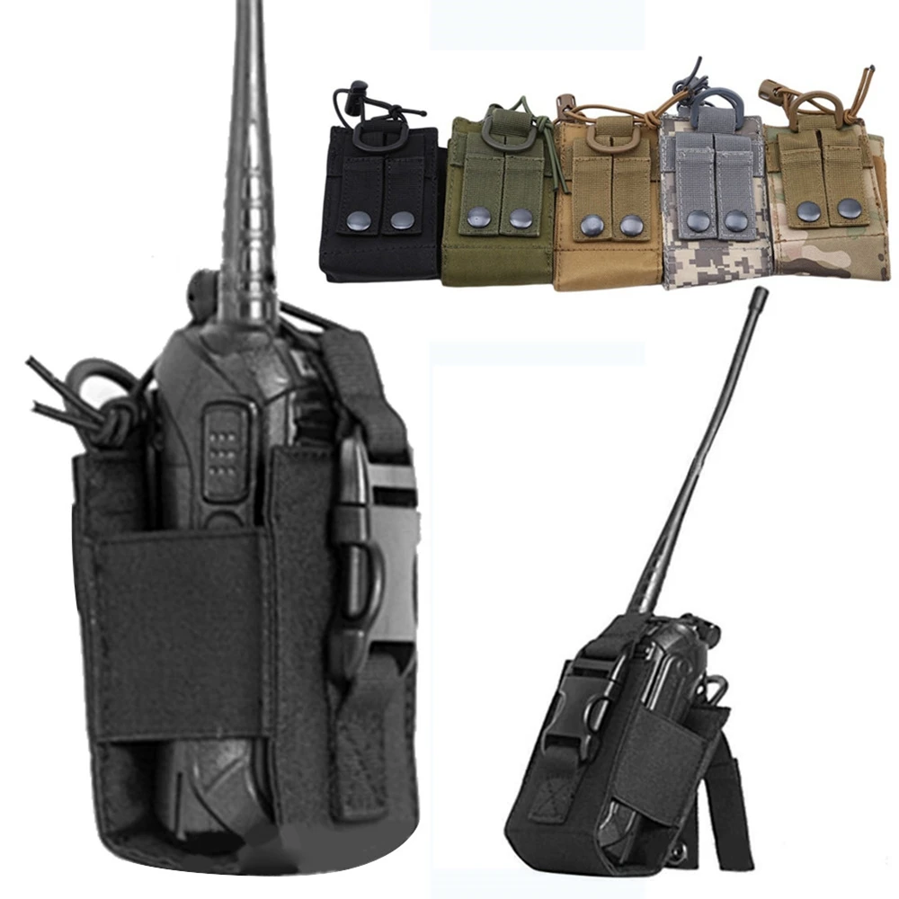 

Radio Holder Molle Radio Pouch Case Heavy Duty Radios Holster Bag for Two Ways Walkie Talkies Adjustable Storage