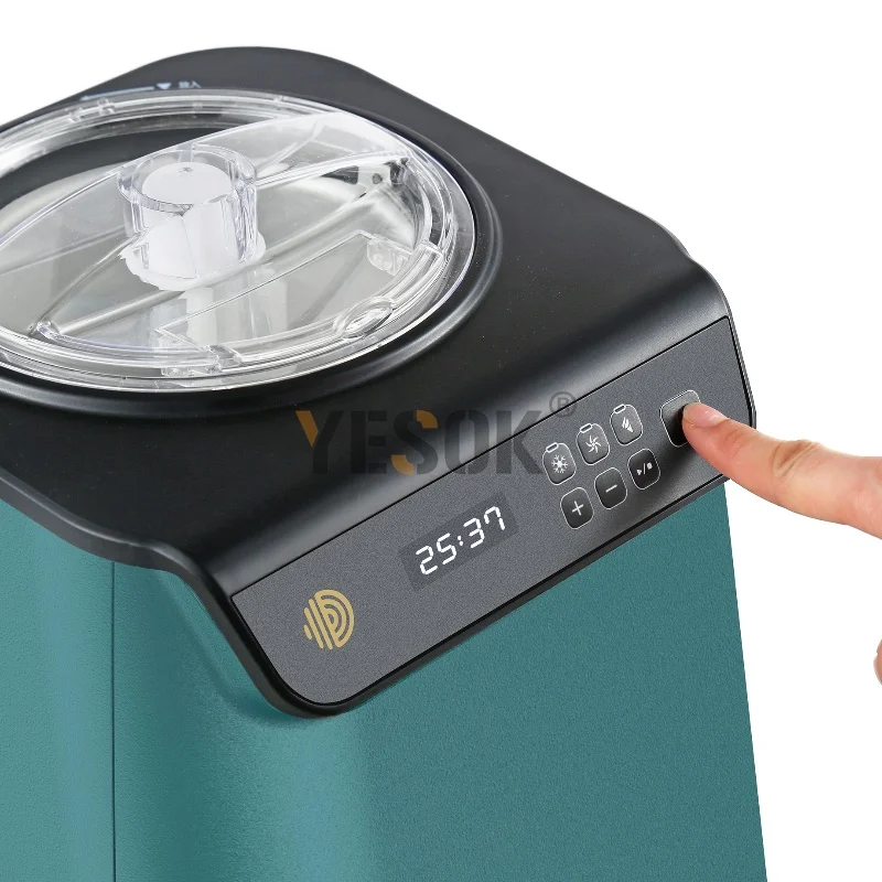 เครื่องทําไอศกรีมที่บ้าน Self-cooling อัตโนมัติคอมเพรสเซอร์เครื่องทําความเย็น DIY Ice Cream