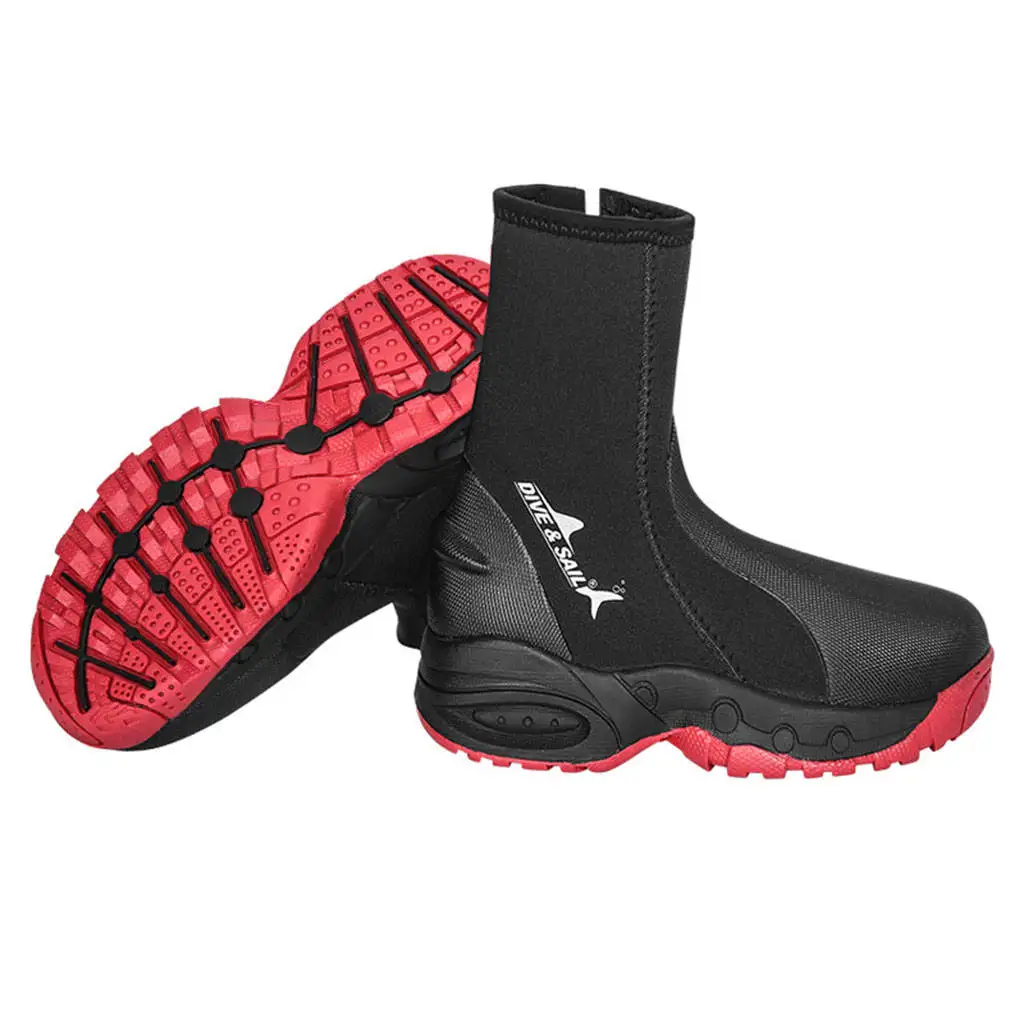 5mm Neoprene Diving Shoes Warm Coldproof Swim Wetsuit Boots Sailing Diving Booties Anti-Slip Water Shoes for Swimming Snorkeling