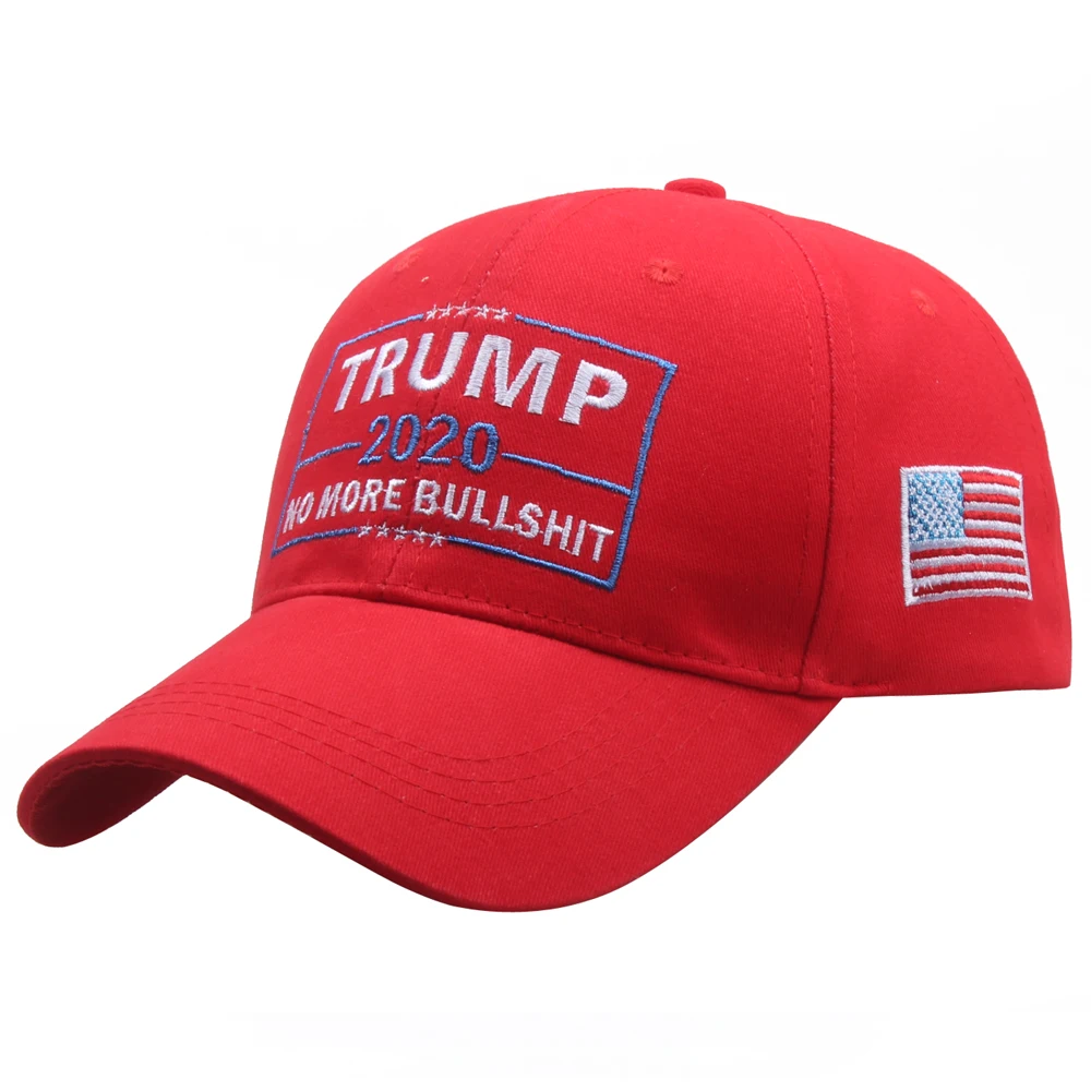 

[SMOLDER] New Four Seasons Fashion Quick Dry Embroidered Trump 2020 No More Bullshit Unisex Baseball Cap Snapback Cap Gorras