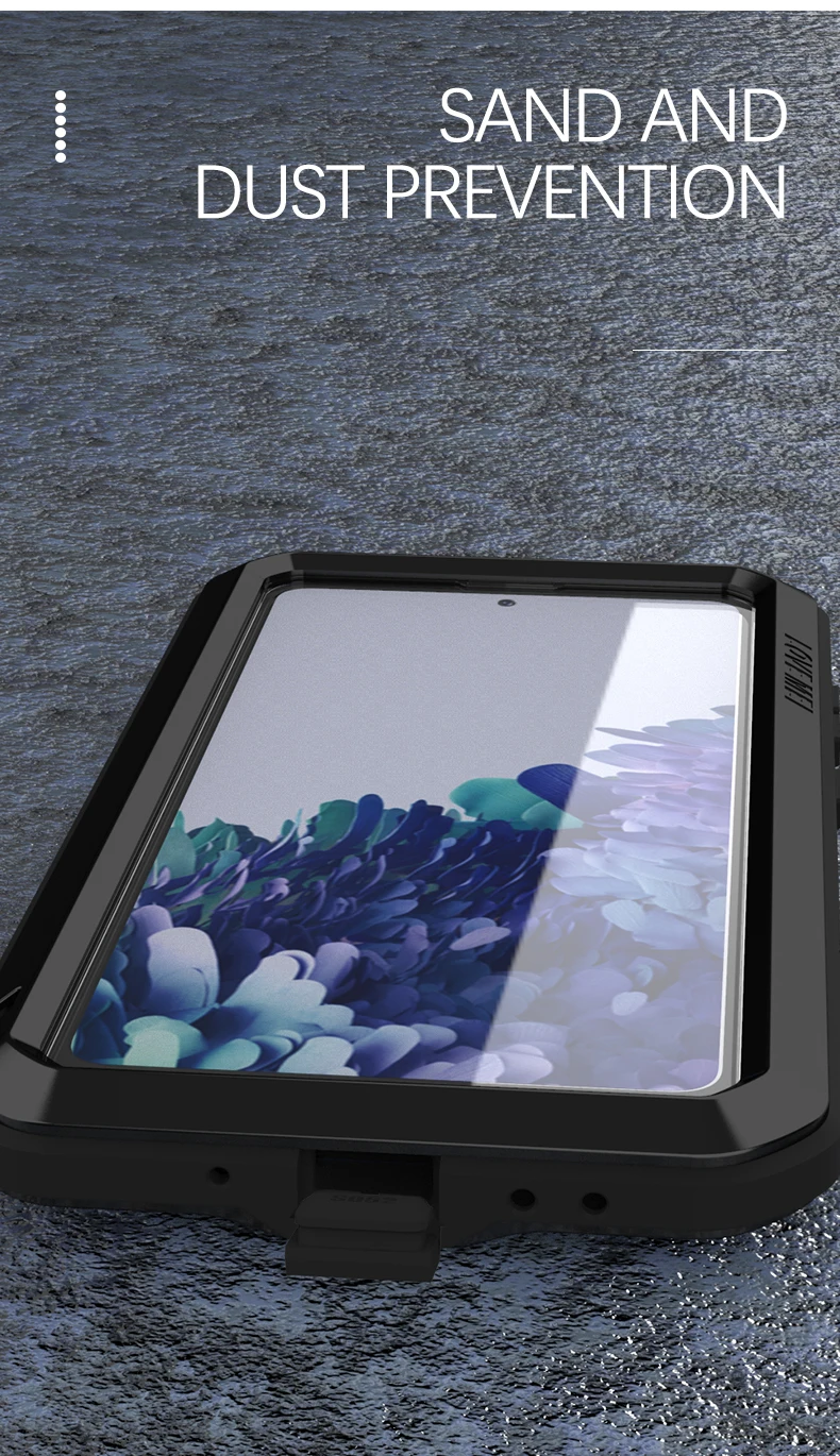 Powerful 360 Heavy Duty Phone Case for Samsung Galaxy S20 FE Shock Dirt Proof Water Resistant Metal Armor Cover Phone Case Coque