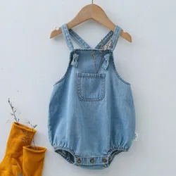 Summer Baby Boy Girl Romper Children Braces Cowboy Romper Kids Baby Boy Girl Clothes Romper Infant Baby Boy Girl Romper