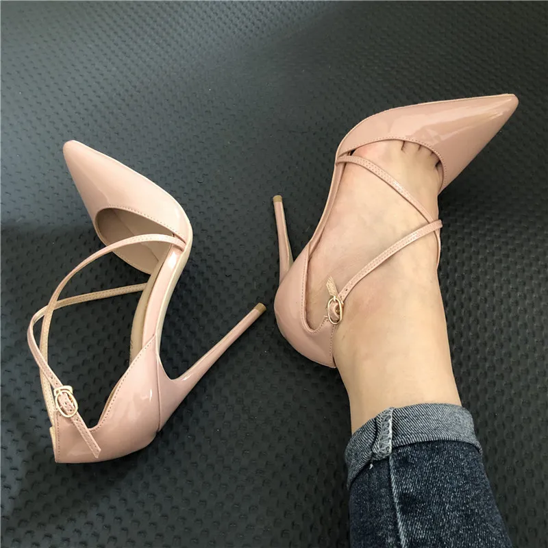 Sexy pumps 12cm high heel ladies pumps nightclub shallow pointed toe heel woman pumps party nightclub blue white QP101 ROVICIYA