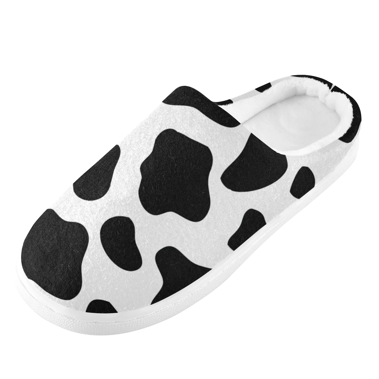 Women House Slipper Female Flock Warm Plush Flat Slipper Cute dog Print Lady Comfortable Indoor Home Cotton Shoe Unisex Footwear