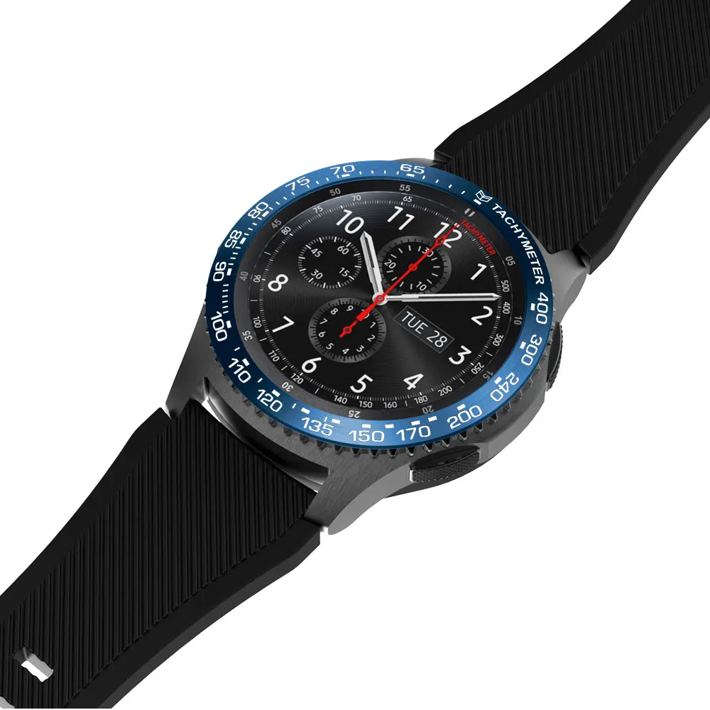 Alloy Bezel Ring Styling for Samsung Gear S3 frontier Anti Scratch Metal Ring Protection Cover for Samsung Galaxy Watch 46mm