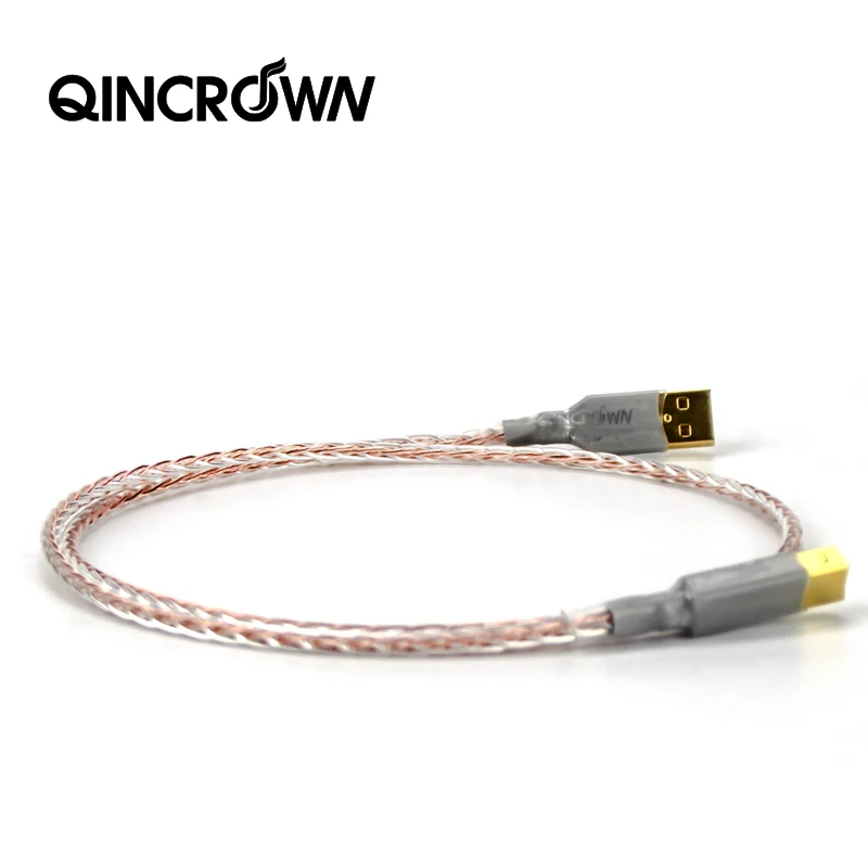 Hifi Usb Kabel Hoge Kwaliteit Occ Zilver Plating Dac A-B Digitale Ab Audio B Hifi Usb Kabel