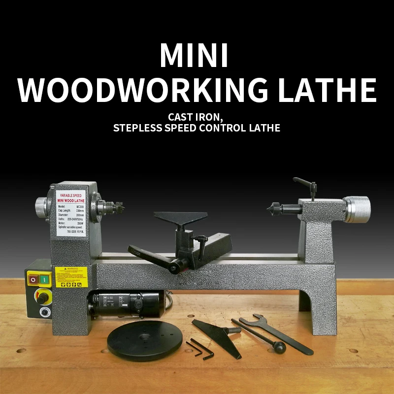 

MC330H Full Cast Iron Stepless Speed Lathe/Teaching Lathe/Pen Making Lathe Woodworking Lathe