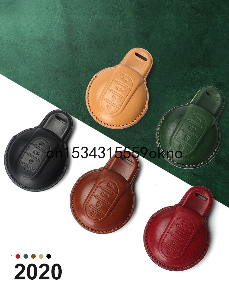 

Top Leather Key Case Cover Key Chains For Mini Cooper F54 F56 F55 F60 Key Case For Car key chains