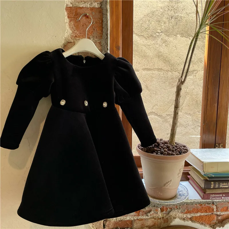 

2021 winter Baby Girl Children Fashion Clothing Dress Clothes Children Party Birthday Wear