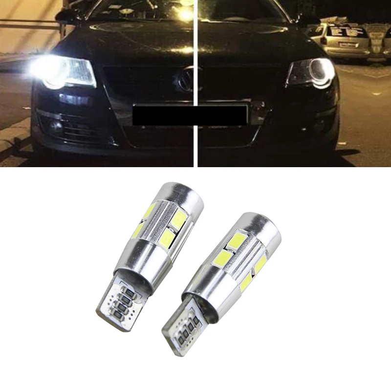 2x Canbus Error Free Car Wedge Light W5W T10 LED Auto Lamp Bulb For VW Passat B6 (2010)