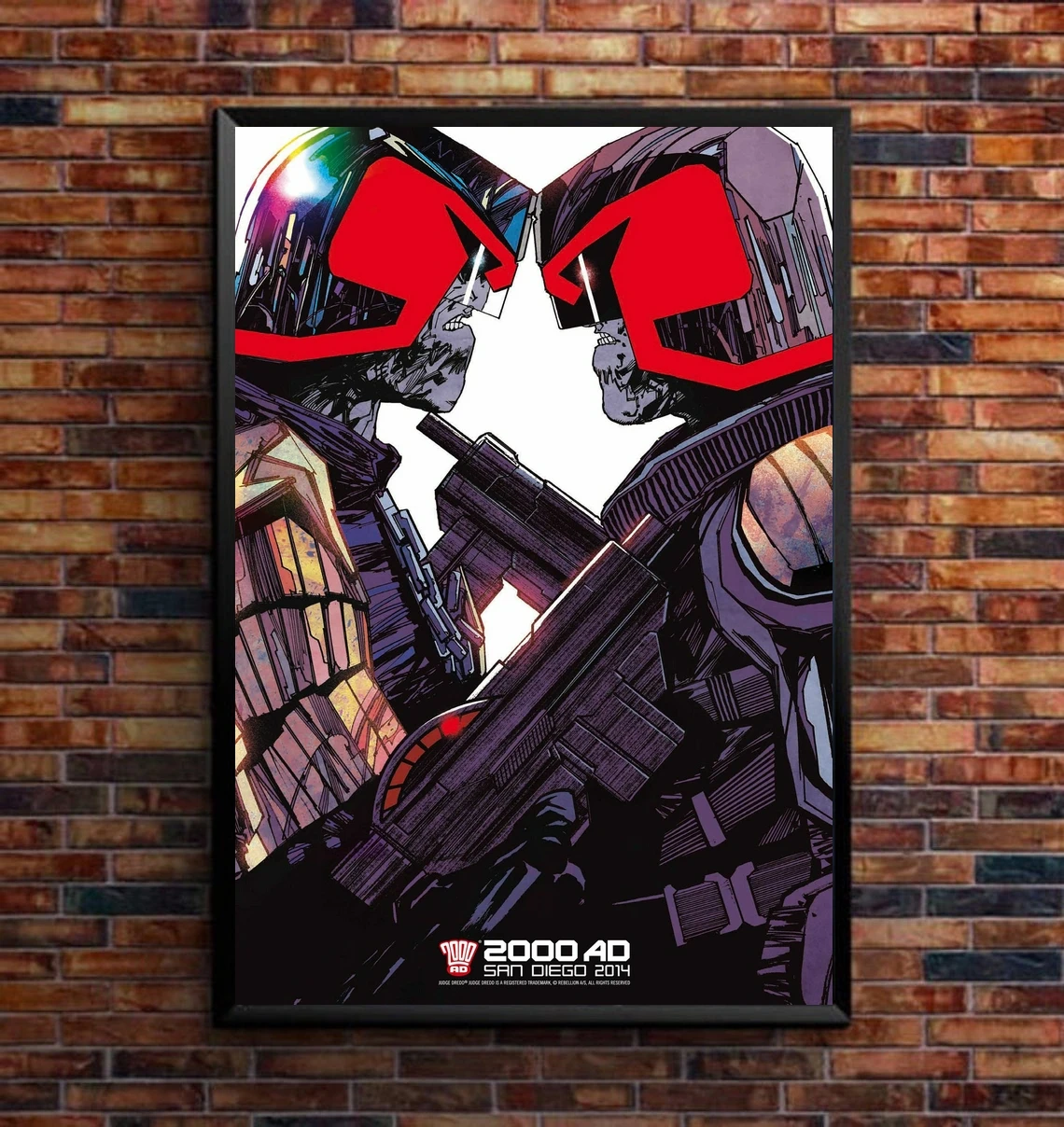 Dredd vs Dredd Future Post Apocalyptic Judge Design Art Deco Artwork Graphic Minimal Minimalist Movie Film Poster Print