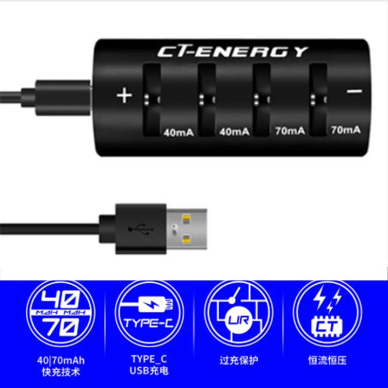 Портативная USB аккумуляторная батарея высокой емкости, умная быстрая зарядка, совместима с LIR2032.LIR2025.LIR2016.ML2032.LIR2032H multi-type