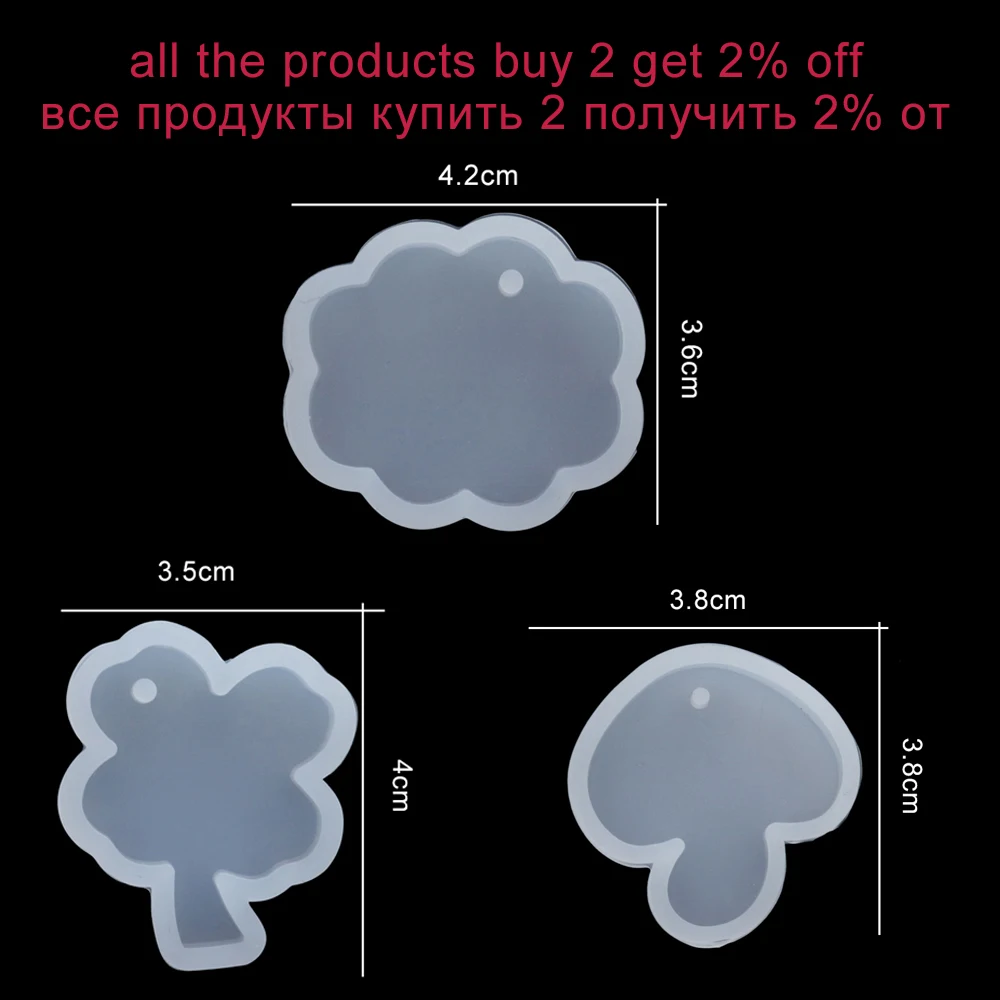 DIY Keychain Pendant Casting Silicone Mould Kit with Keyrings Art Crafts Making Tools Crystal Epoxy Resin Mold For DIY Jewelry