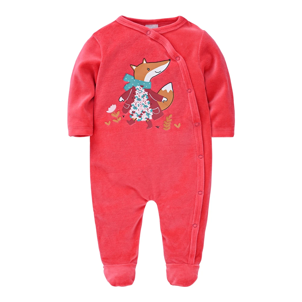 

Newborn Baby Girl Boys Rompers Pjiamas 0-24M Roupas bebe de Cute Cartoon Infant Baby Jumpsuit Onesies Velvet Warm Toddler Jumper