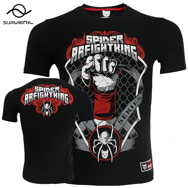 Mma Shirt Rashguard Men Tiger Dragon Muay Thai Jersey Cotton Kick Boxing Compression Muaythai T Shirt Fitness Boxeo BJJ Tee Tops