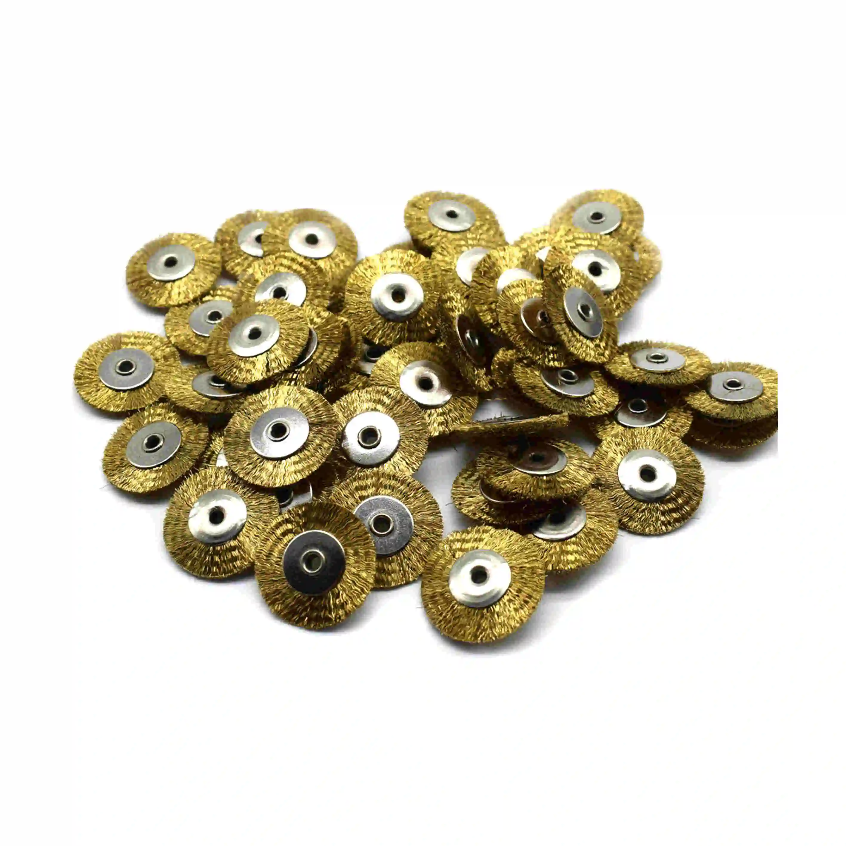 Cepillos abrasivos para eliminación de óxido, herramientas rotativas de joyería, rueda de alambre de acero, 19mm, 22mm, 25mm, 50 Uds.