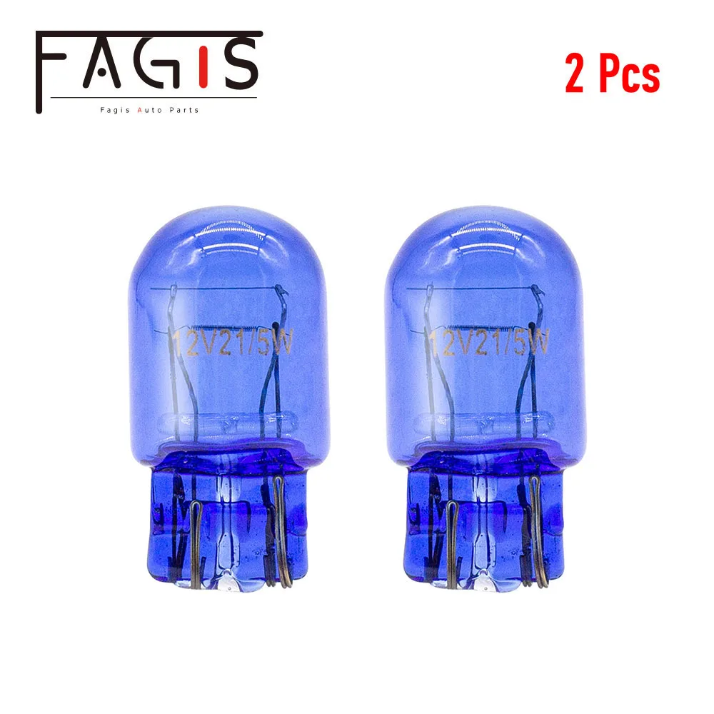 

Fagis 2 Pcs 580 T20 7440 7443 Natural Blue Glass 12v 21w 21/5w Super White W3x16q Car Parking Light Bulb Auto Lamp Warning Lamp