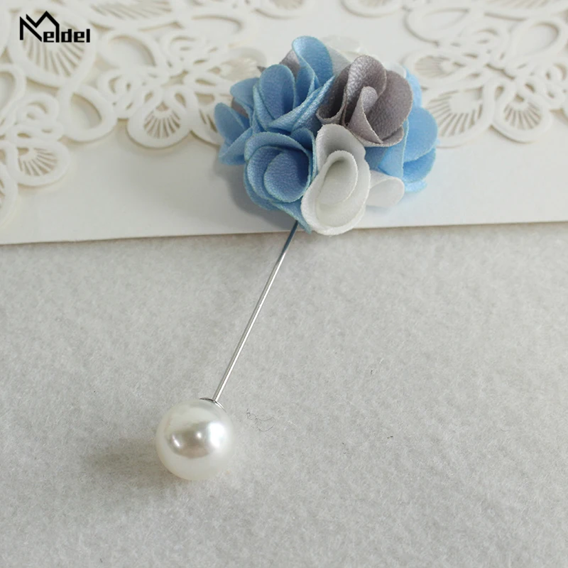 Melel broche de tecido flores, broche de teste de casamento, broche boutique de noivo, corsage, planejador de casamento, acessórios de casamento