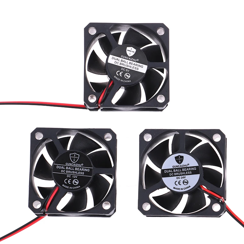 5V/12V/24V 50*50*20 Mm 2wire 2-Pin Computer Case Server Inverter Cooling Fan