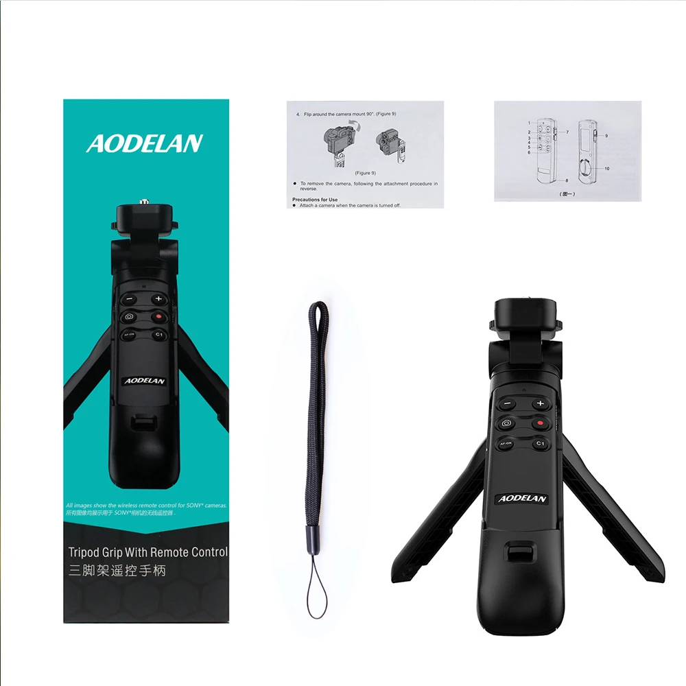 White Wireless Remote Control Grip Tripod for Sony a7IV ZV-1 a7RV ZV-E10; For Canon M50 R6II R7; For Nikon Zfc P1000 Z6II Z7II