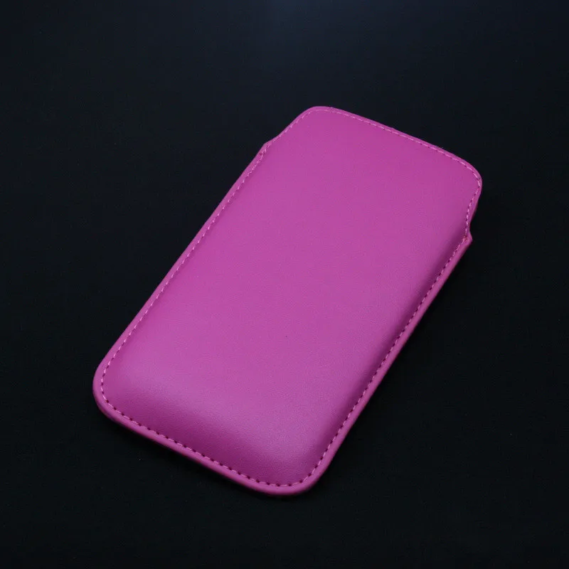 Pull & Push Tab Leather Case Pouch For iPhone 15 11 12 13 14 Pro 6.1 Inches