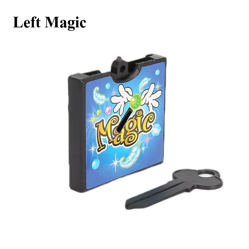 Key Thru Coin Box Magic Tricks Key Thru Close Up Street Magic Props  For Children Gift Illusion Gimmicks  Mentalism