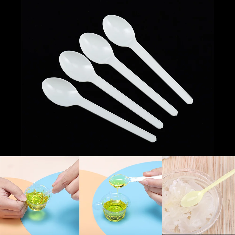 10/20/50Pcs Mini Dispensing Spoon Jewelry Tool Resin Silicone Mold Tools for DIY UV Resin Crafts Jewelry Making Accessories