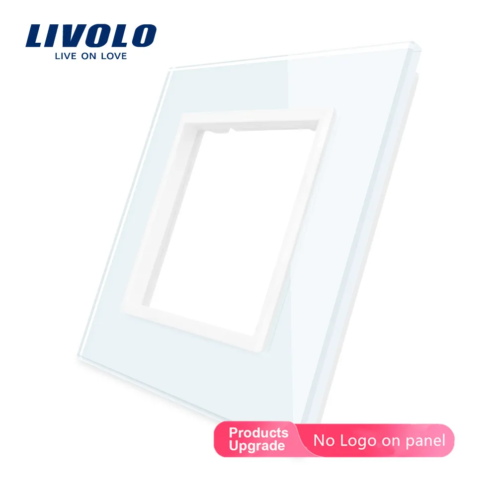 Livolo Luxury Black Pearl Crystal Glass, 80mm*80mm, EU standard DIY Part Of Switch Socket , Single Glass Panel ,VL-C7-SR-11