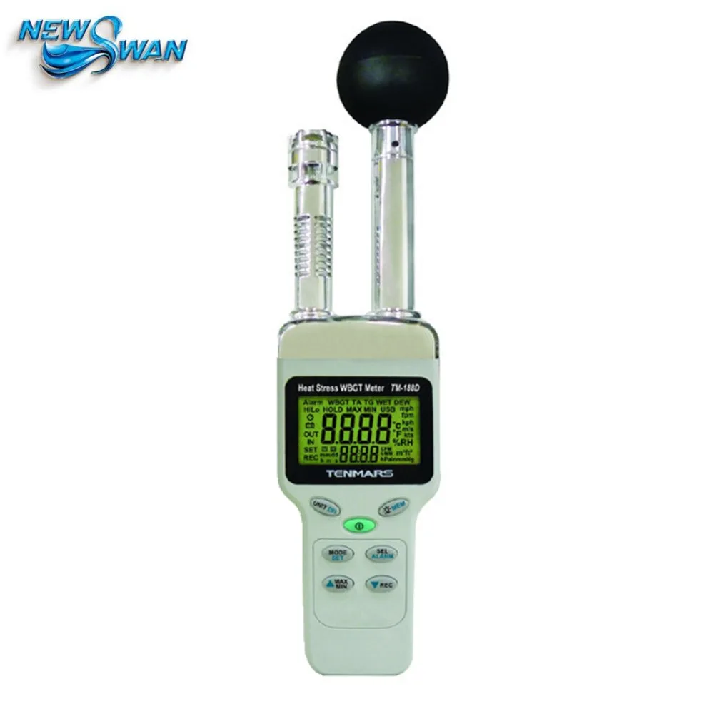 TM188D ใหม่ Professional คุณภาพสูงความถูกต้องความร้อน WBGT Meter Quick-Response จอแสดงผล LCD อุณหภูมิความชื้น