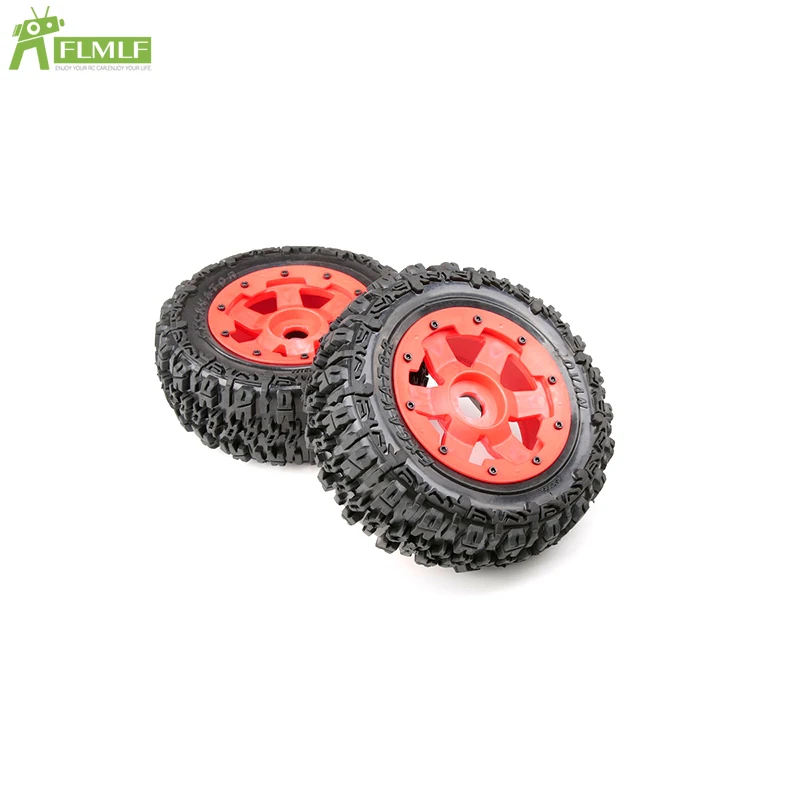 

High-strength Nylon Knobby Front or Rear Wheel Tyres Assembly Kit for 1/5 HPI ROFUN BAHA ROVAN KM BAJA 5T Rc Car Toys Game Parts