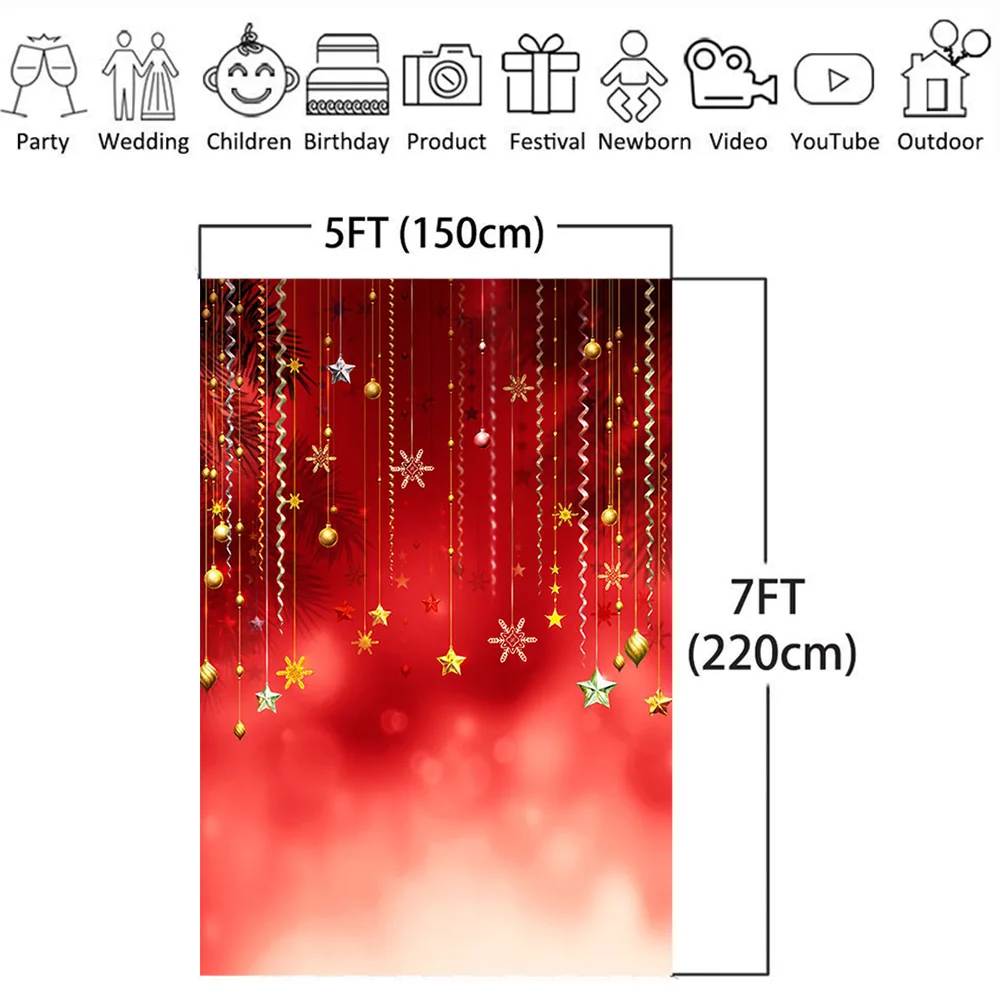 عيد الميلاد التصوير خلفية الأطفال صورة الشتاء الأحمر بريق خوخه الديكور كابينة تصوير خلفية نجوم جرس فوتوكول