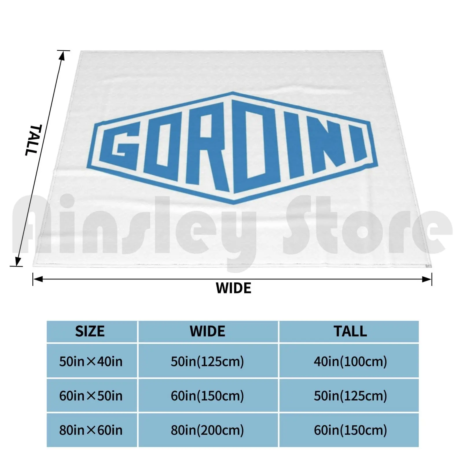 Gordini-Traditional Emblem Blanket Fashion Custom Gordini Sport Motors Cars R8 R10 R12 France French