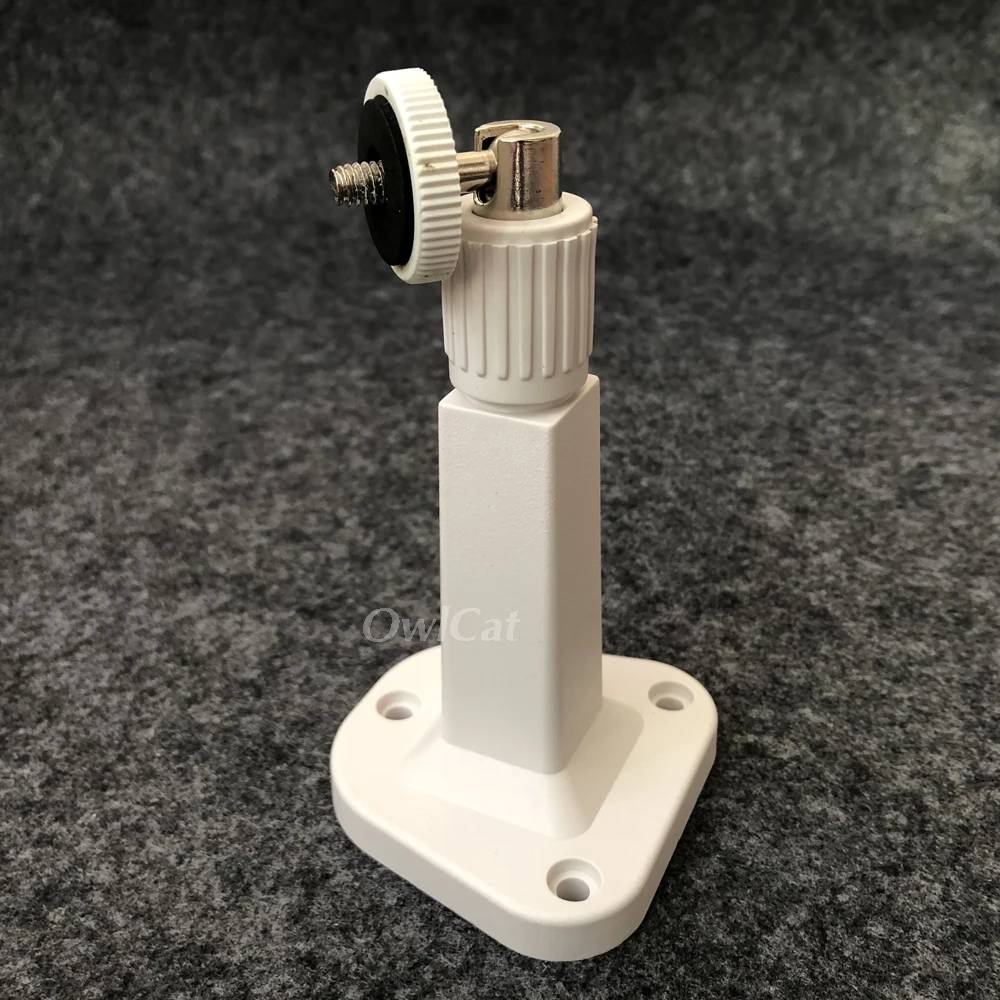 White CCTV Camera Stand Wall Ceiling Mount Bracket Holder 360 Degree Rotatable Camera Support For Security Surveillance Camera