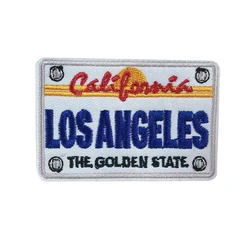 2Pcs The Golden State California Los Angeles City Iron on Patch City Sewing Applique Embroidery Badge DIY Fabric Sewing Supplies