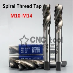 New 5PCS M10/M10*1/M10*1.25/M12/M12*1/M14/M14*1.5 high speed steel machine taps spiral groove machine tap,Spiral Thread Tap