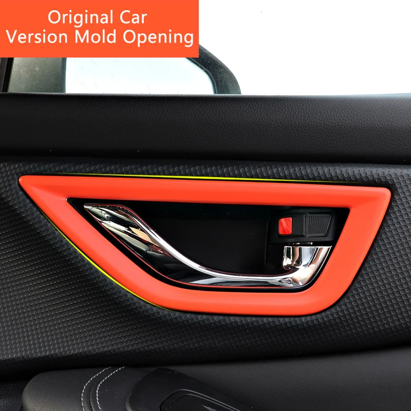 QHCP Car Inner Door Frame Stickers Sport Mode Gear Panel Dashboard Air Vent Cover For Subaru Forester 2019 2020 2021 Accessories