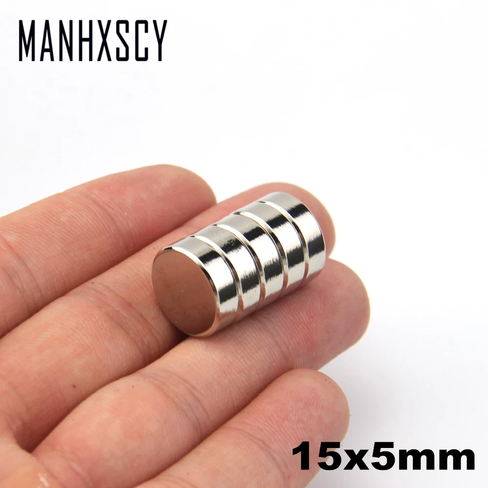 

50pcs Neodymium N35 Dia 15mm X 5mm Strong Magnets Tiny Disc NdFeB Rare Earth For Crafts Models Fridge Sticking magnet 15x5mm