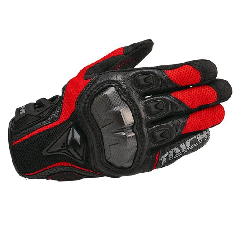 Touch Screen Leather Motorcycle Scooter Gloves Breathable Protection Racing Motocross Glove Spring  Autumn Gloves For Men