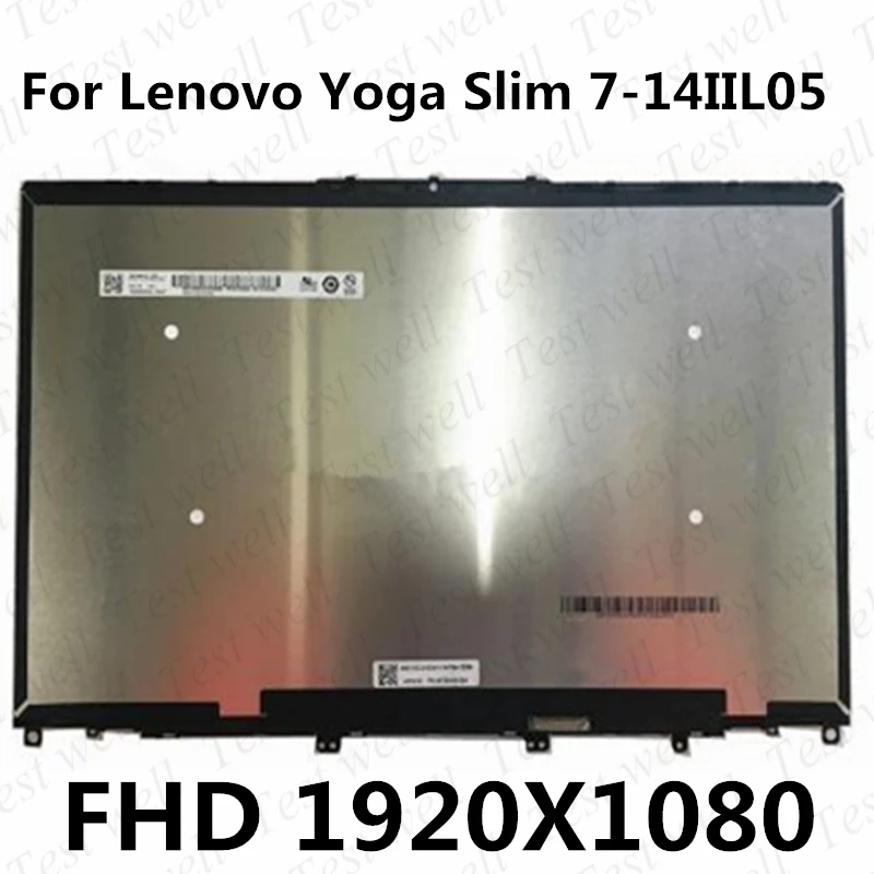 Original 14'' For Lenovo Yoga Slim 7-14IIL05 4ITL05 Laptop LCD Assembly FHD 1920*1080 B140HAN06.8 Fru 5D10S39645