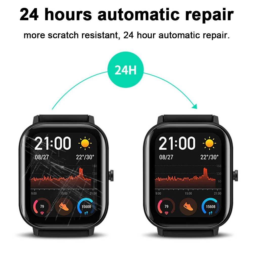 2 قطعة واقية ل Huami Amazfit GTS الزجاج اكسسوارات فيلم ل Huami Amazfit GTS غطاء كامل واضح لينة HD شاشة أحدث