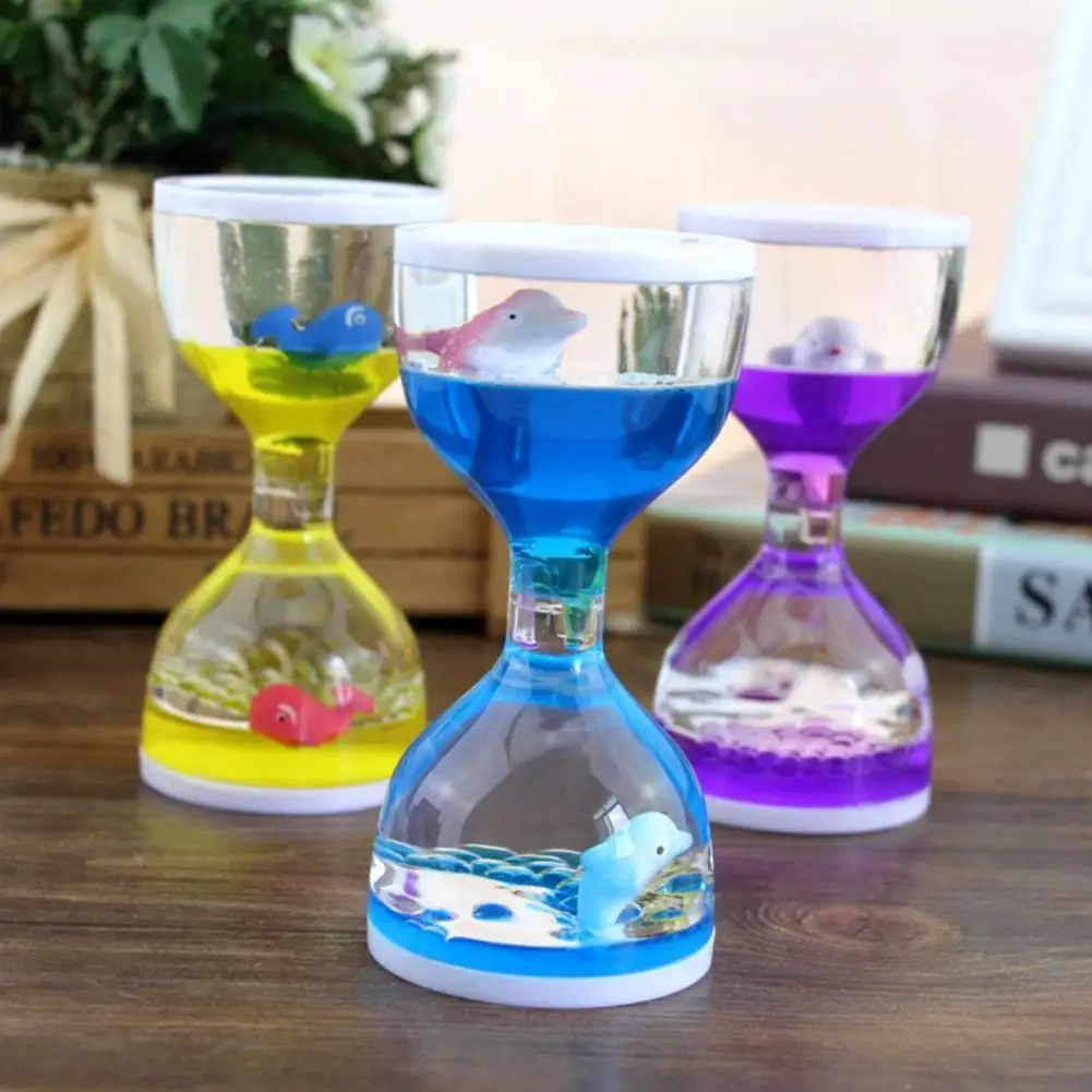 60% Hot Sales! Timer toy leak-proof happy mobile decompression oil drip hourglass ornaments home decoration