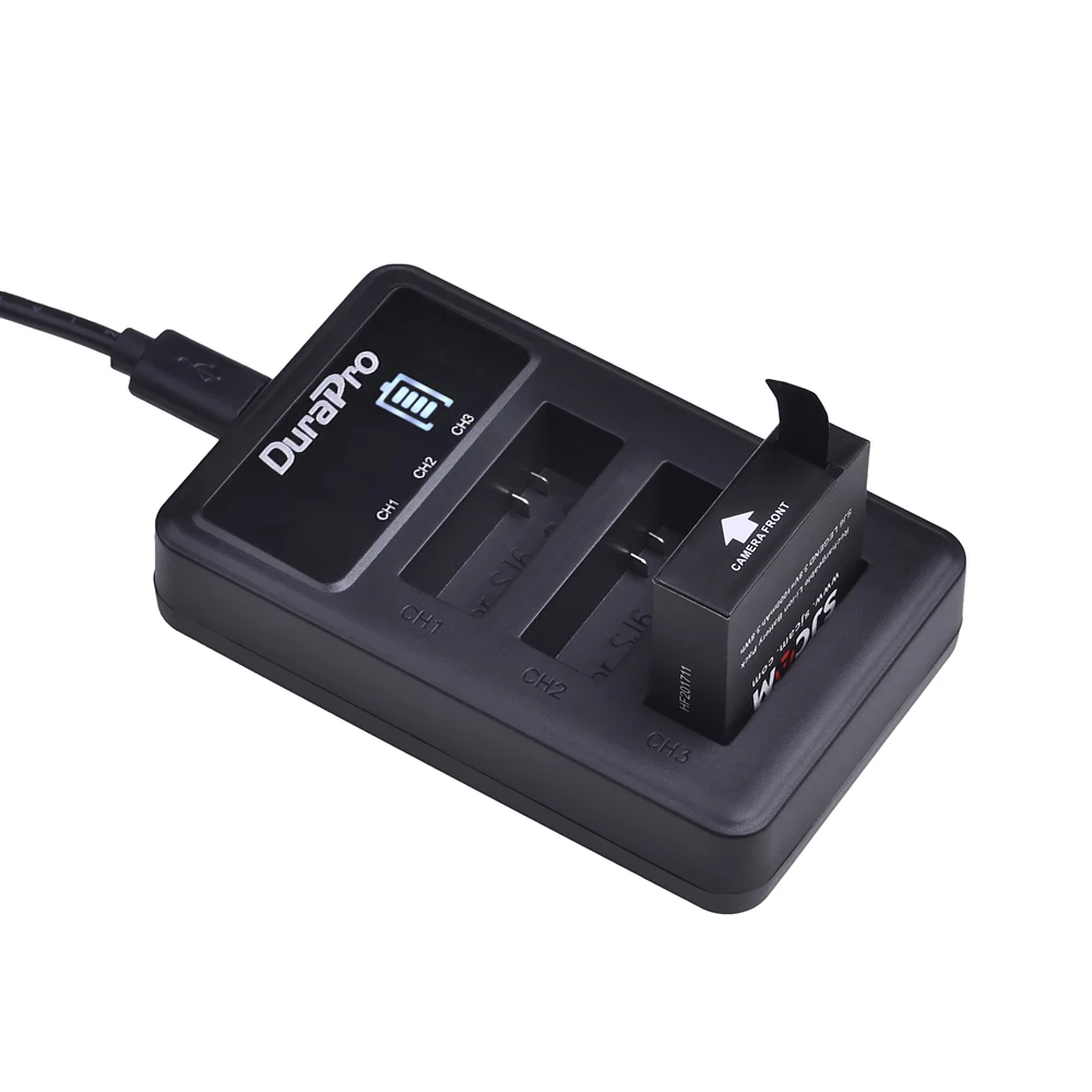 3-Slot Charger with Battery for SJCAM SJ6 Legend Sport Action Camera