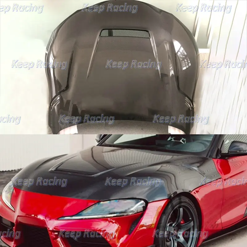 

Seibon VS Style Carbon Fiber Hood For Toyota A90 Supra GR Glossy Finish Bonnet With Air Vent Fibre Front Cover Part Auto Bodykit